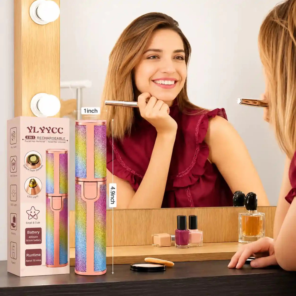 2 in 1 Flawless Painless Precision Rechargeable LED Trimmer - ETHEREAL