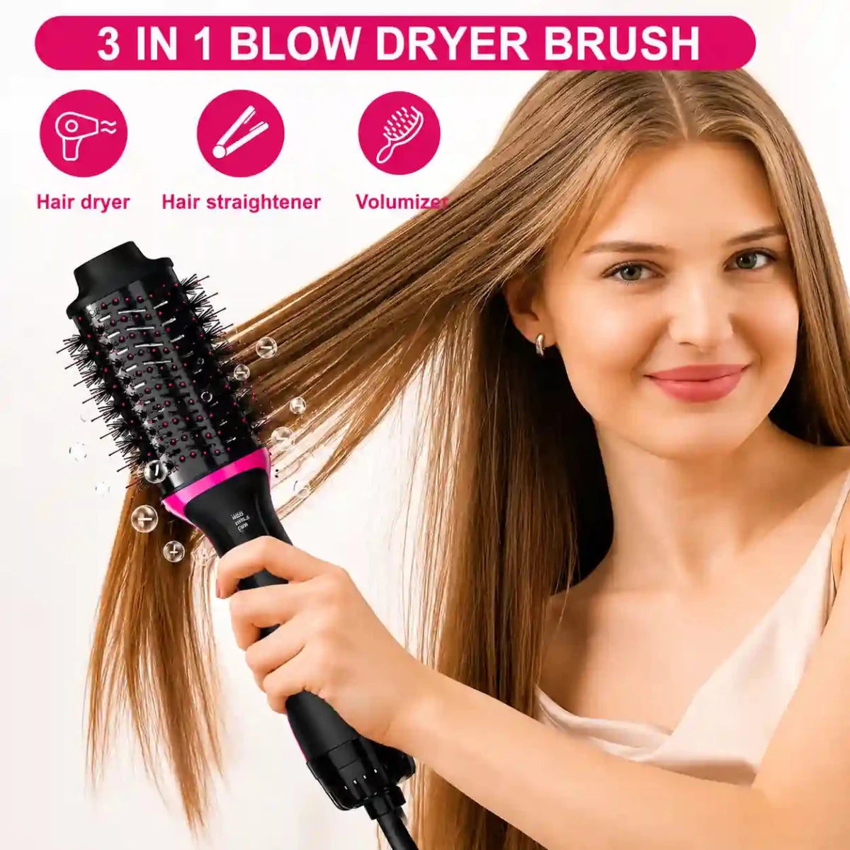 3-IN-1 Hot Air Brush & Straightener - ETHEREAL