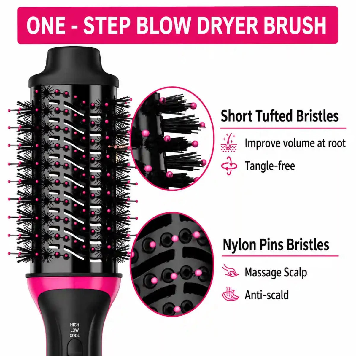 3-IN-1 Hot Air Brush & Straightener - ETHEREAL