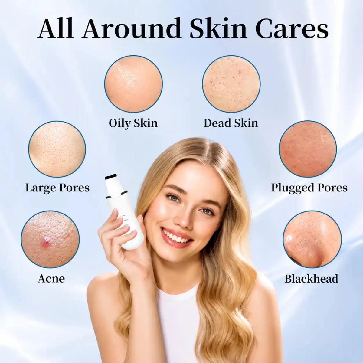 3-in-1 Ultrasonic Facial Scrubber & Blackhead Remover - ETHEREAL