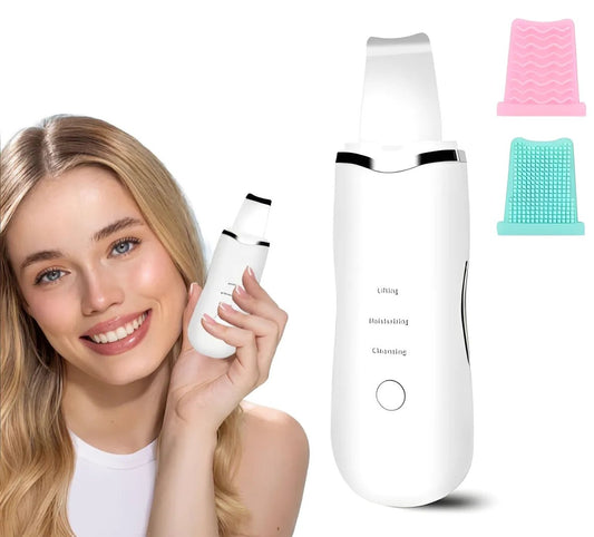 3 - in - 1 Ultrasonic Facial Scrubber & Blackhead Remover - VAULTMART