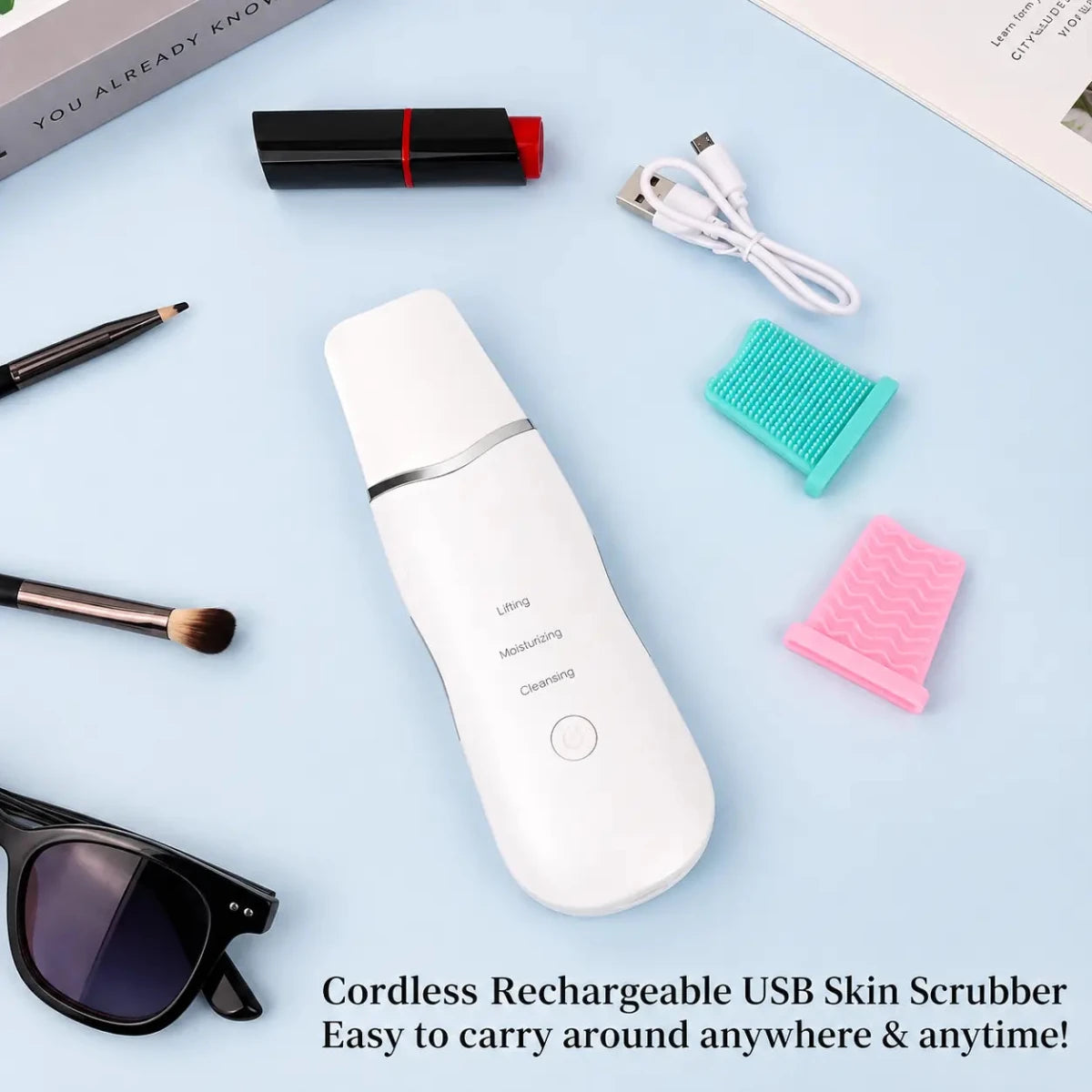 3-in-1 Ultrasonic Facial Scrubber & Blackhead Remover - ETHEREAL
