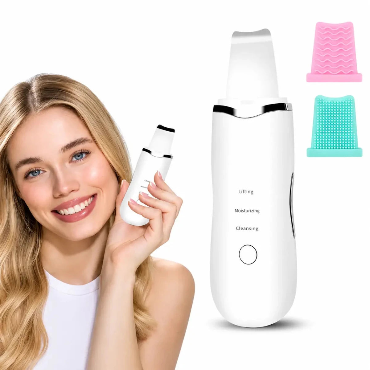 3-in-1 Ultrasonic Facial Scrubber & Blackhead Remover - ETHEREAL