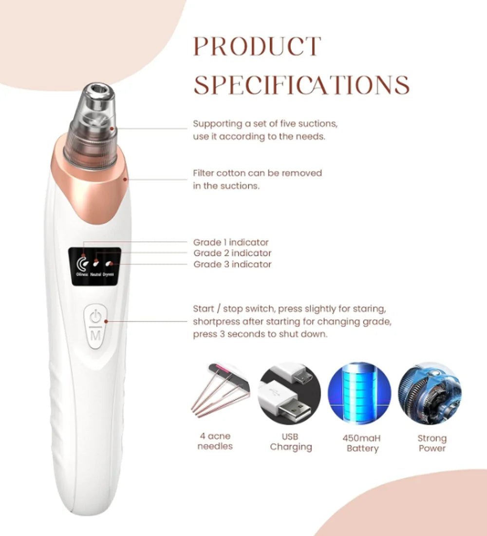 Blackhead Acne Remover For Deep Pore Cleansing 5 in 1 - VAULTMART