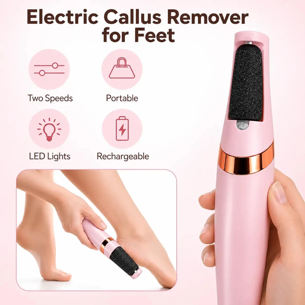 Electric Callus Remover for Dry & Cracked Feet - ETHEREAL