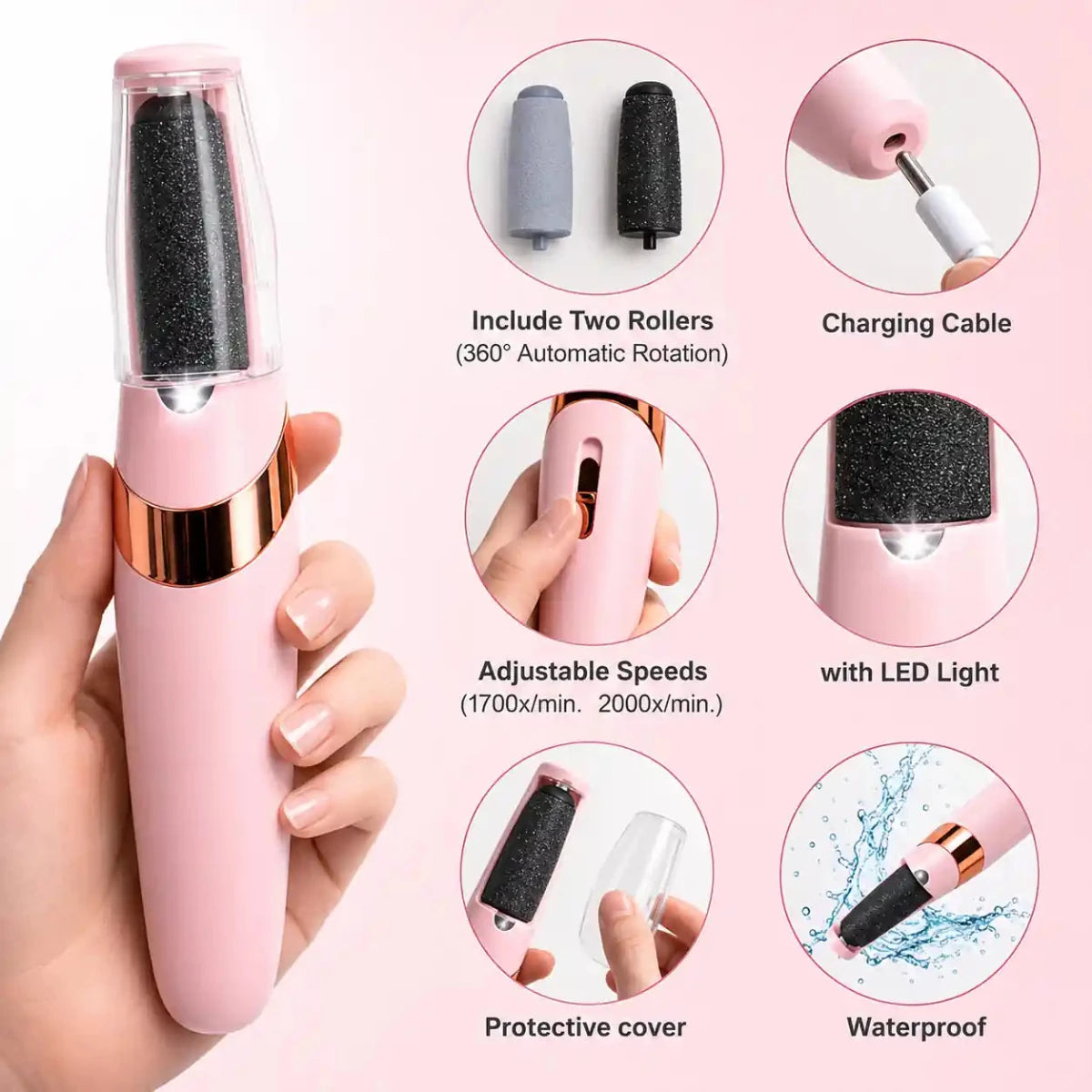 Electric Callus Remover for Dry & Cracked Feet - ETHEREAL